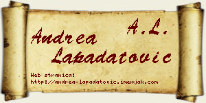 Andrea Lapadatović vizit kartica